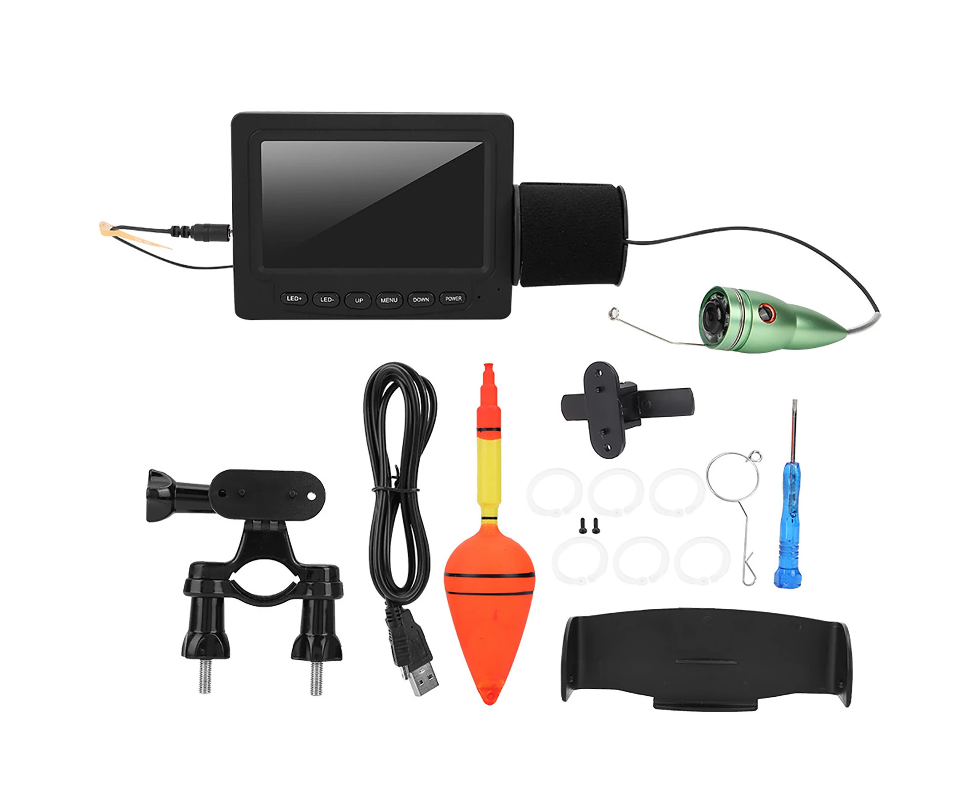 4.3" Hd Colorful Underwater Visual Fish Finder Video Camera Fishing Kit (F008G?15M?Ir)