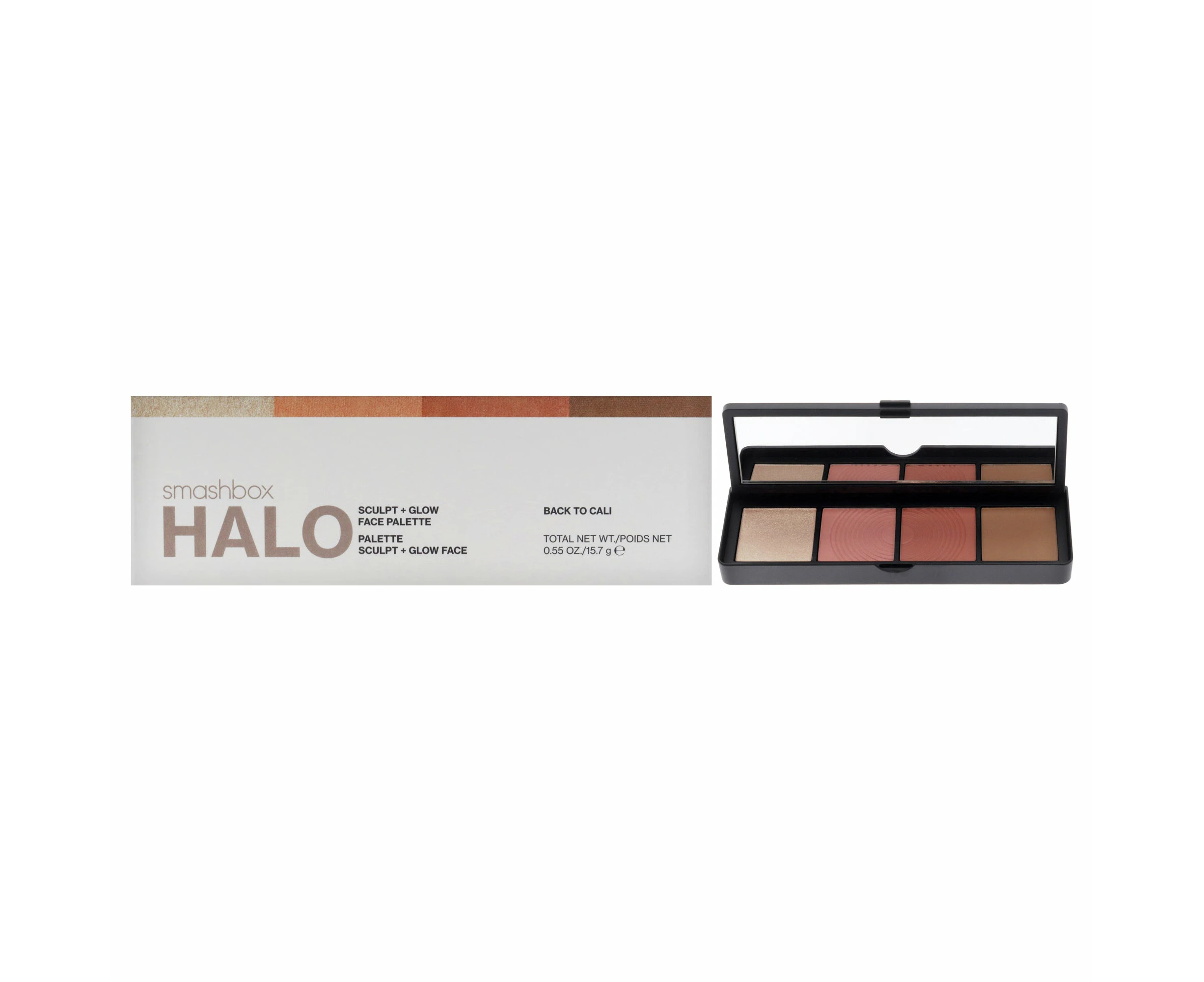 Halo Sculpt Plus Glow Face Palette - Black to Cali by SmashBox for Women - 0.55 oz Makeup