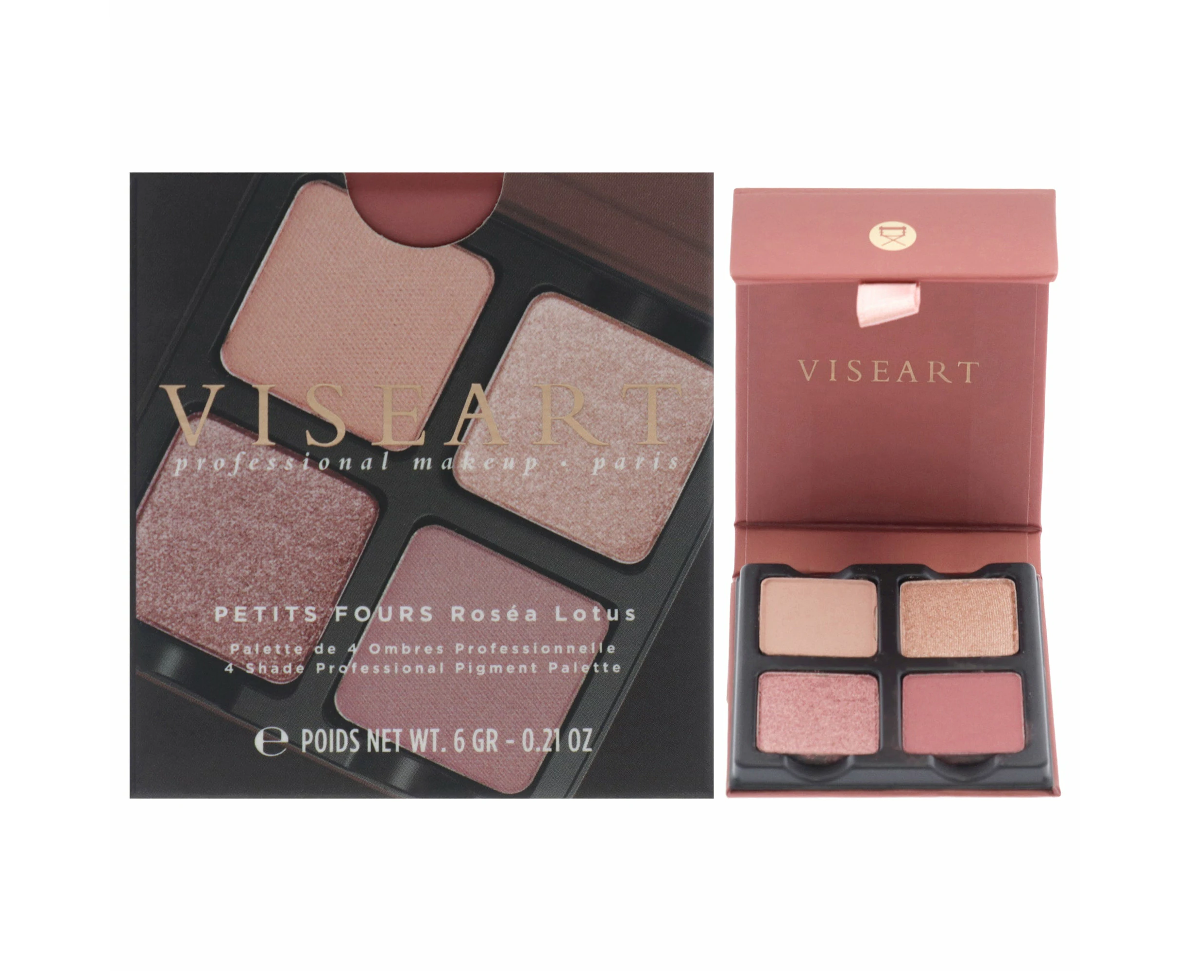 Petits Fours Eyeshadow Palette - Rosea Lotus by Viseart Paris for Women - 0.21 oz Eye Shadow