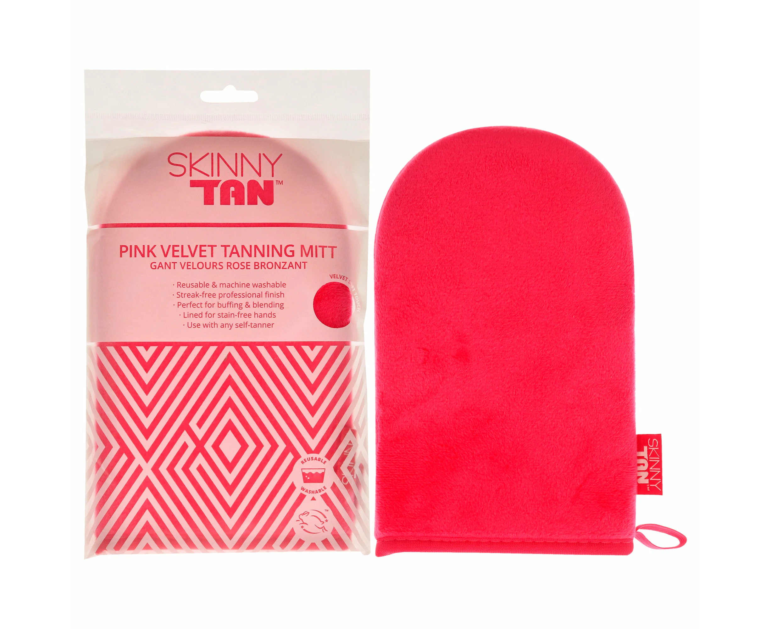 Pink Velvet Tanning Mitt by Skinny Tan for Women - 1 Pc Applicator