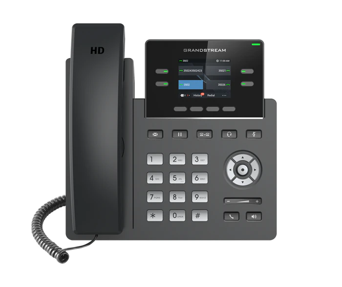 Grandstream GRP2612P 4 Line IP Phone, 2 SIP Accounts, 320x240 Colour Screen, HD Audio, Powerable Via POE