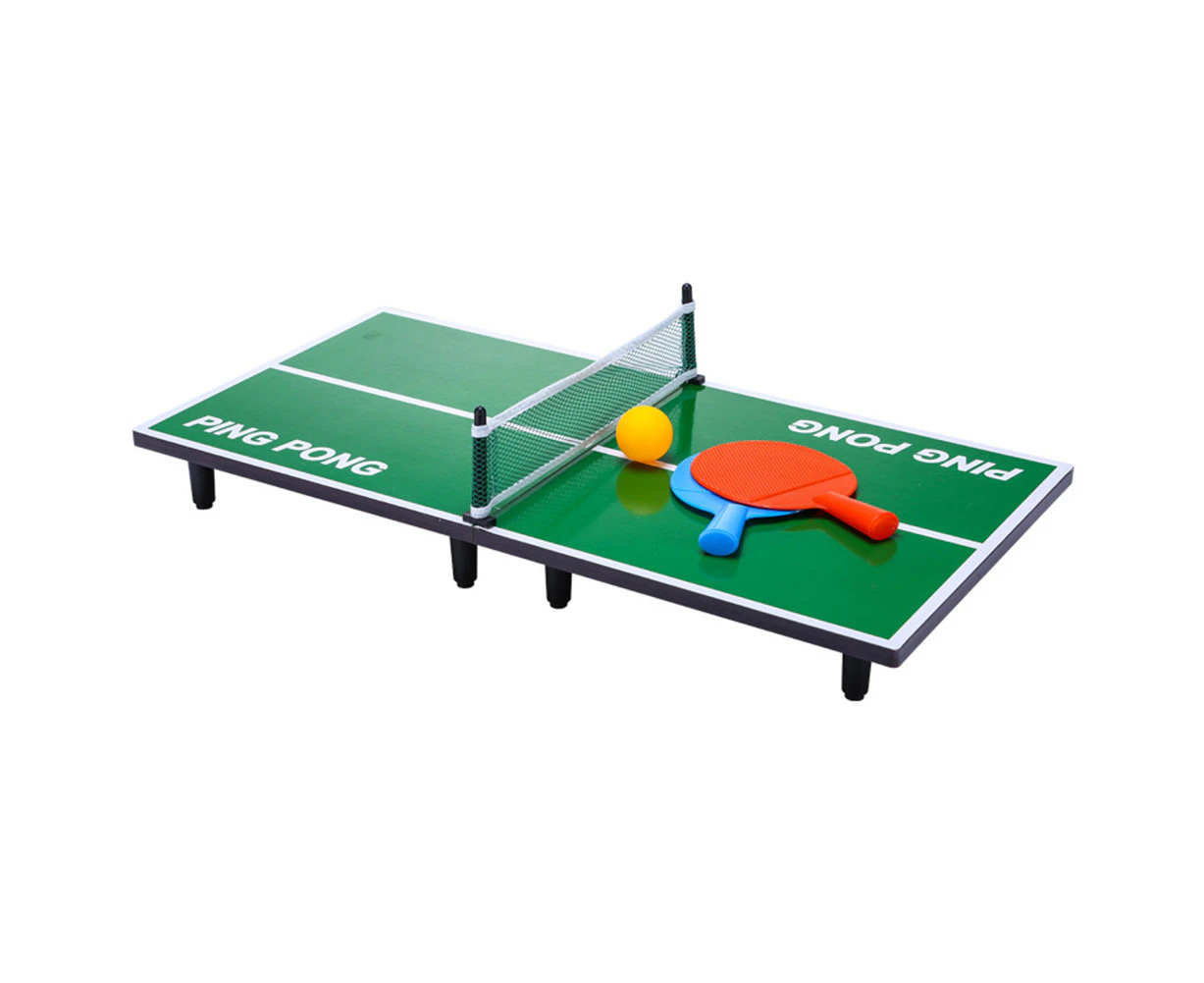 Mini Table Tennis Set Foldable Wooden Ping Pong Racket Portable Indoor Board Game For Kids Adult As Shown