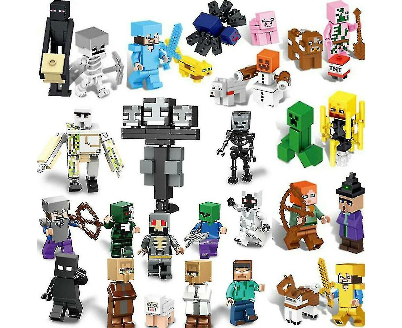 29pcs/set Minecraft Block Toys Figures Brick Toy Birthday Party Minifigures Gift