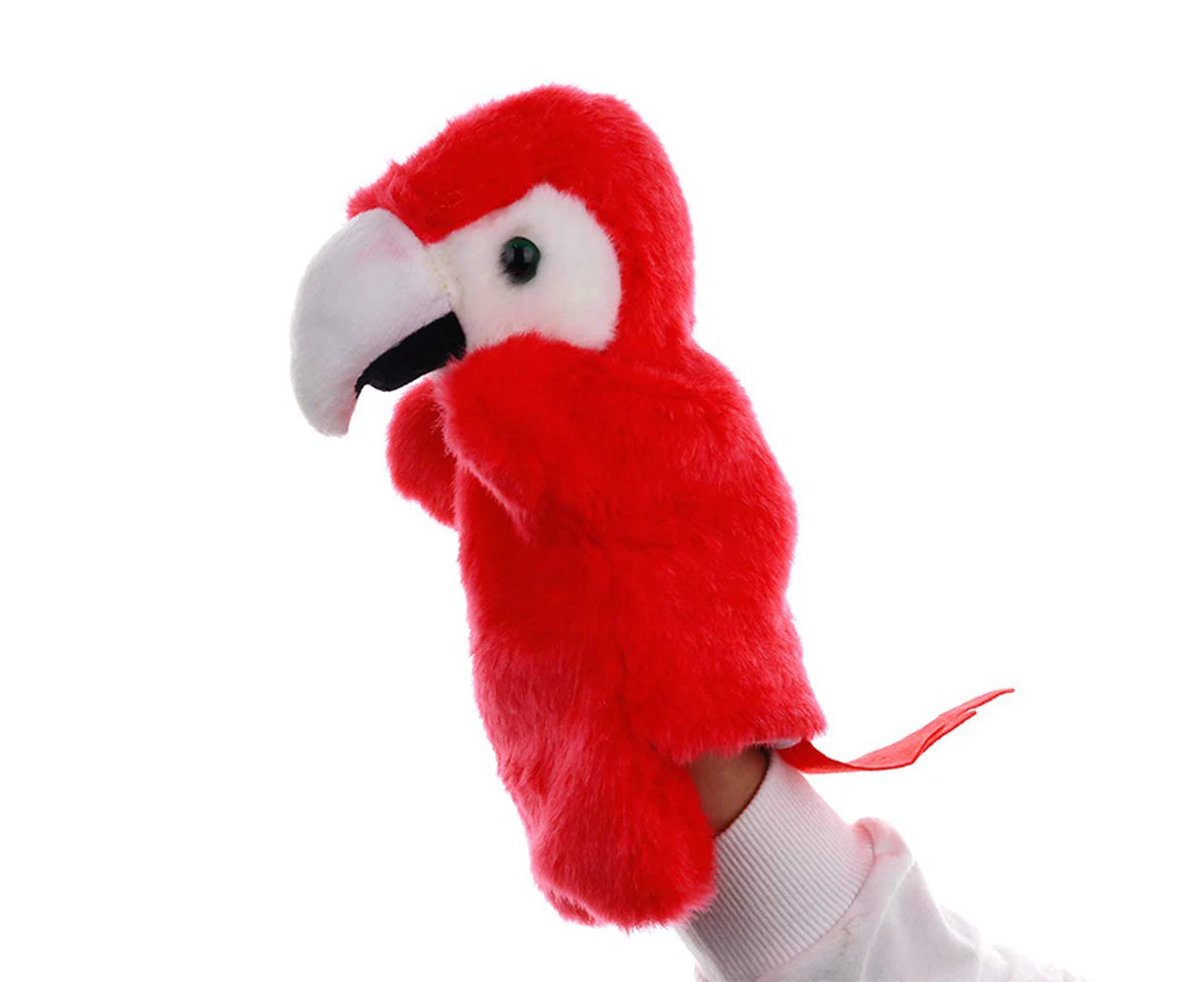 Cartoon Parrot Hand Puppet Cute Bird Animal Toy Storytelling Prop Children Gift