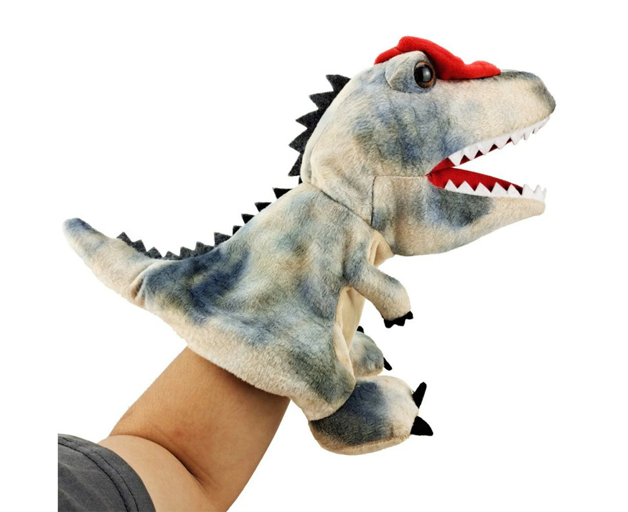 Dinosaur Hand Puppet 11.8 Inch Tyrannosaurus Plush Toy Soft Stuffed Animal Doll for Kids Storytelling Role Play