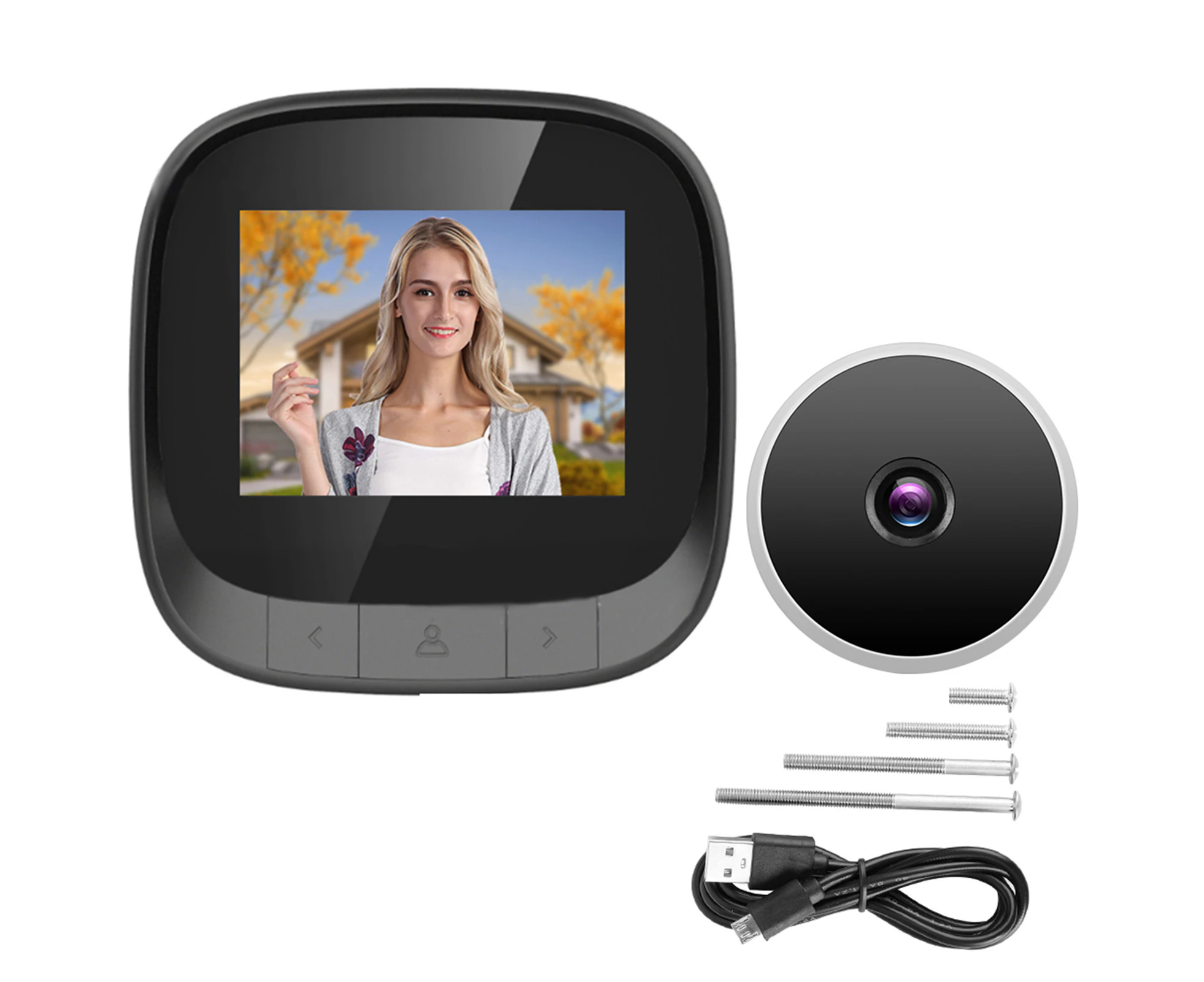 2.4In Smart Visual Door Viewer Digital Video Peephole Security Eye Monitoring Camera