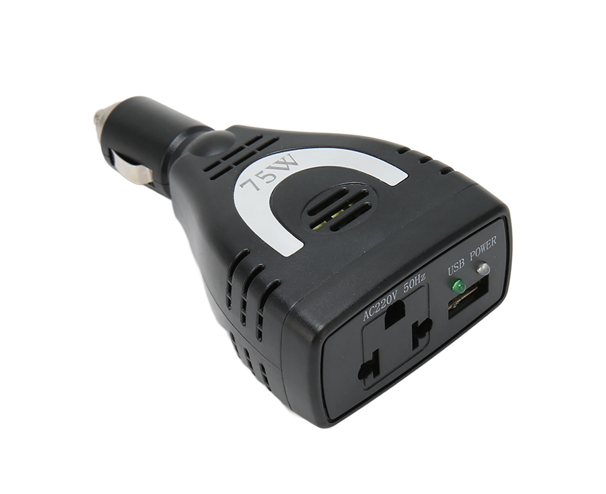 75W Car Inverter 12V To 220V Usb Charging Port Low Voltage Protection Stable Output Vehicle Power Converter