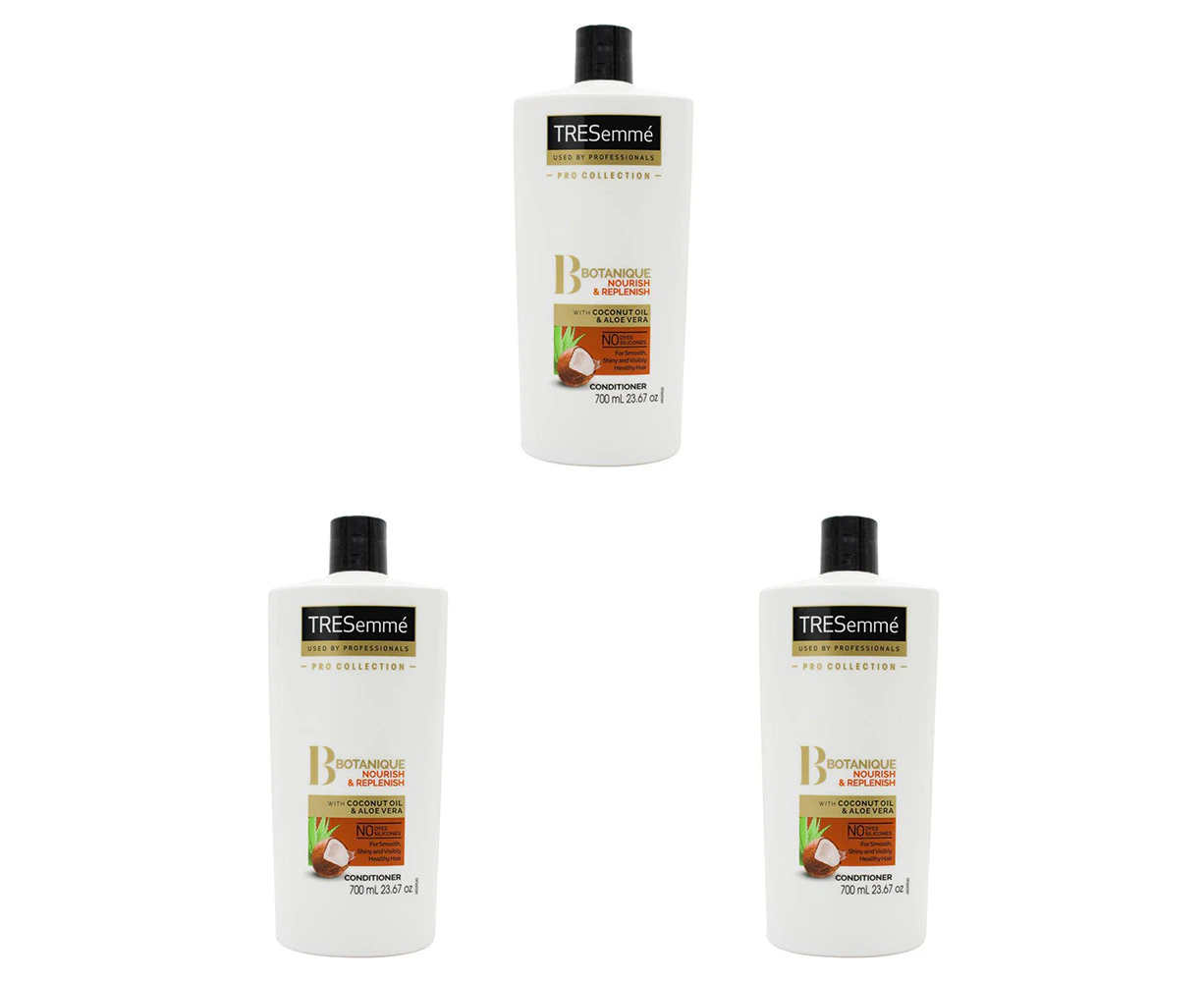 3x Tresemme 700ml Womens Botanique Nourish & Replenish Hair Care Conditioner