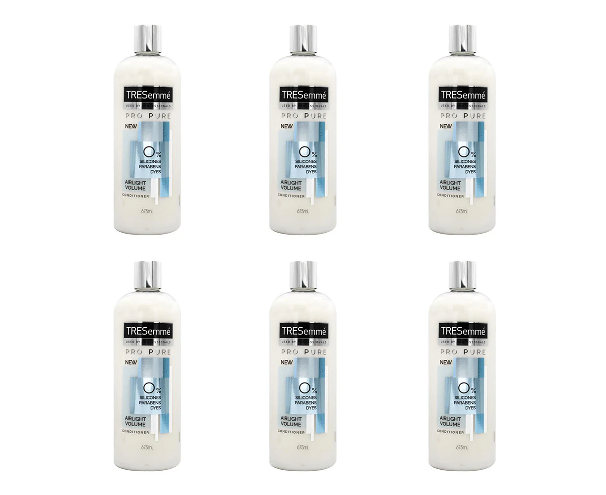 6x Tresemme 675ml Womens Airlight Volume Soft & Manageable Hair Care Conditioner