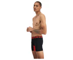 3 x Bonds Mens Chafe Off Trunks Black/Red Underwear