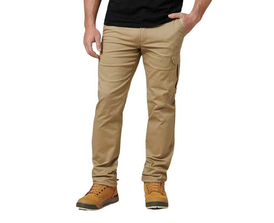 Mens Hard Yakka Core Basic Stretch Cargo Pant Workwear Khaki