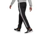 Adidas Mens Aeroready Essentials Tapered Cuff Woven 3-Stripes Black Pants Polyester