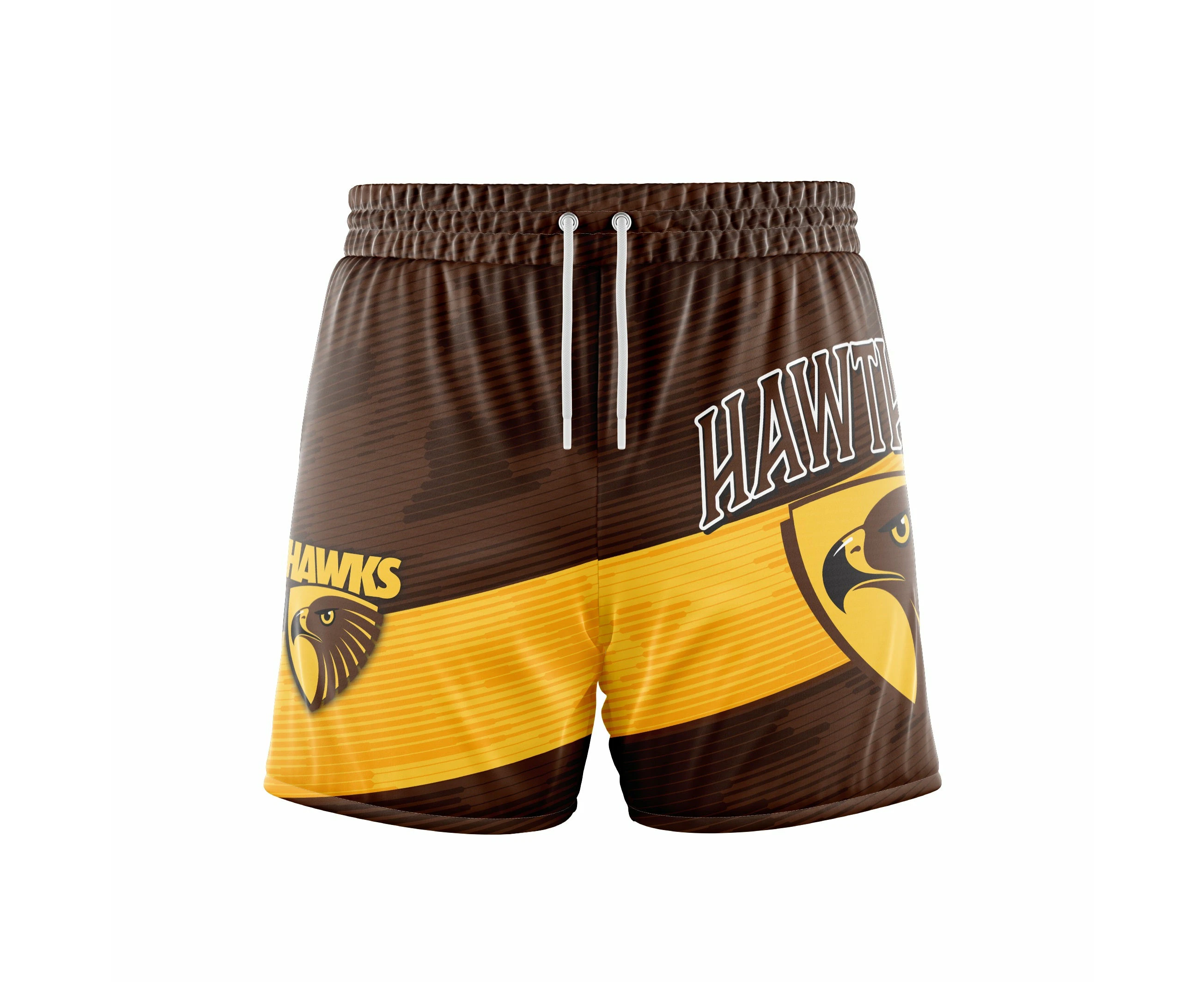 Hawthorn Hawks AFL Footy Junior Youths Kids Barrel Boardies Board Shorts