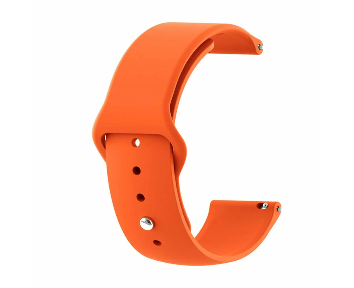 Silicone Button Style Watch Straps Compatible with Spacetalk Adventurer 2 - Orange