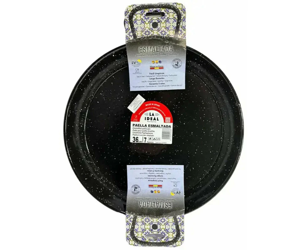 Garcima Paella Esmaltada Spanish Enamelled Paella Pan 36cm