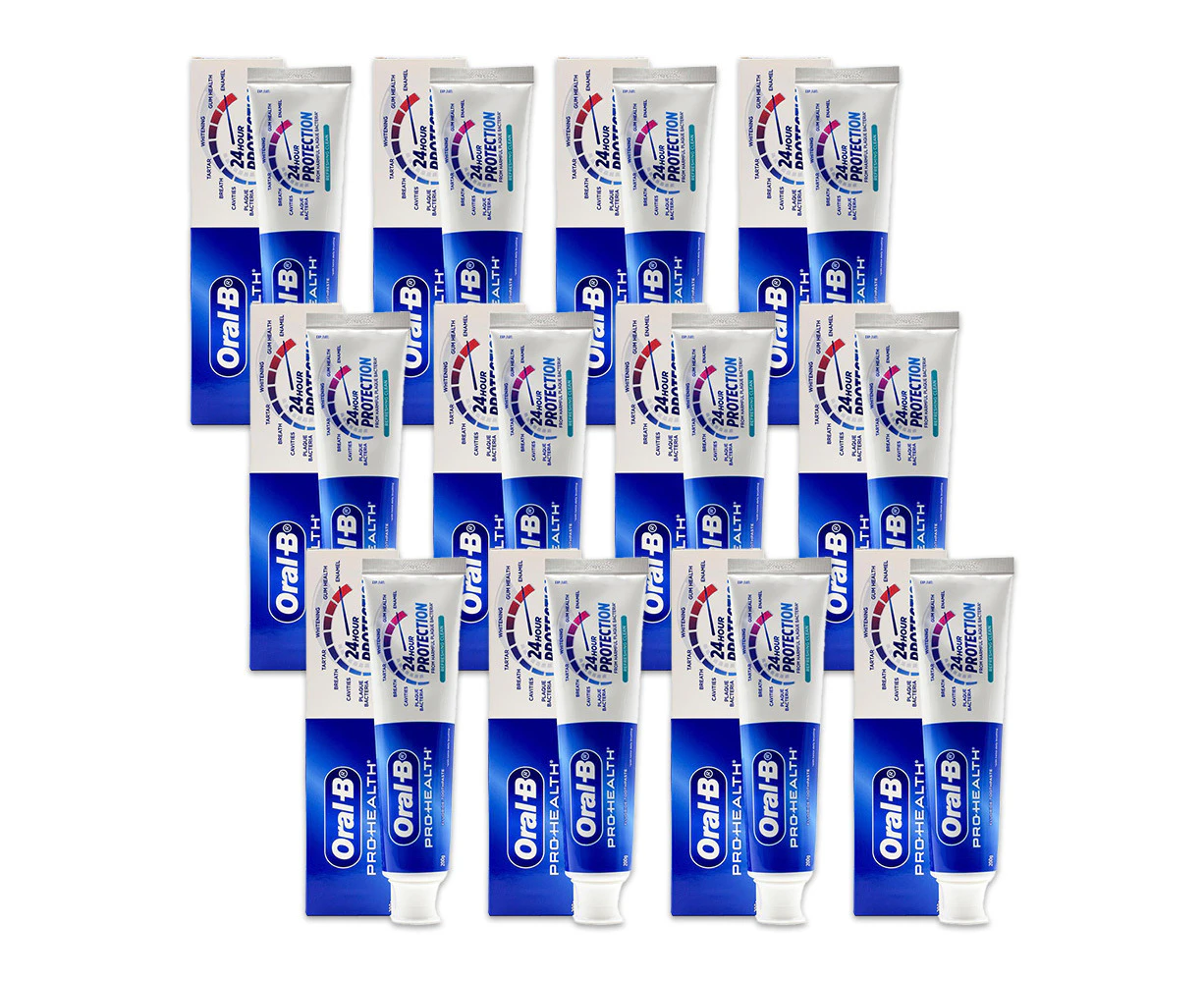 12x Oral B 200g Fluoride Toothpaste Tube Refreshing Clean Dental Tooth Care