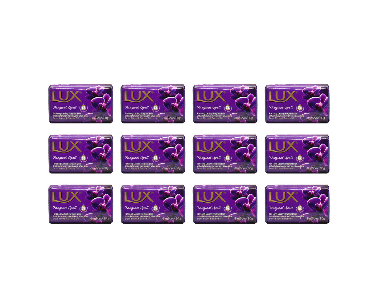 12x Lux 80g Bar Soap Exotic Blooms & Essential Oil Bath Body Wash Magical Spell