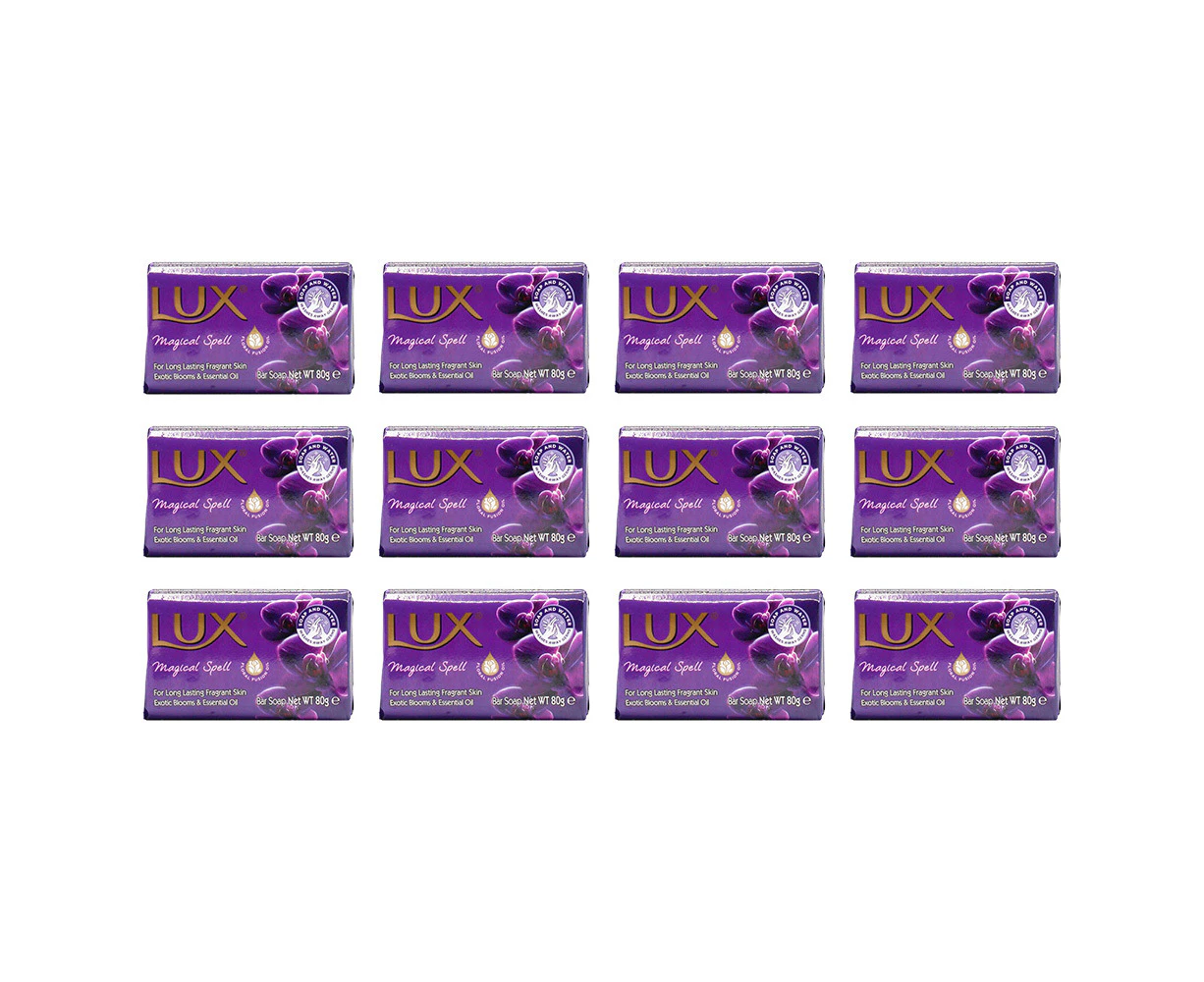 12x Lux 80g Bar Soap Exotic Blooms & Essential Oil Bath Body Wash Magical Spell