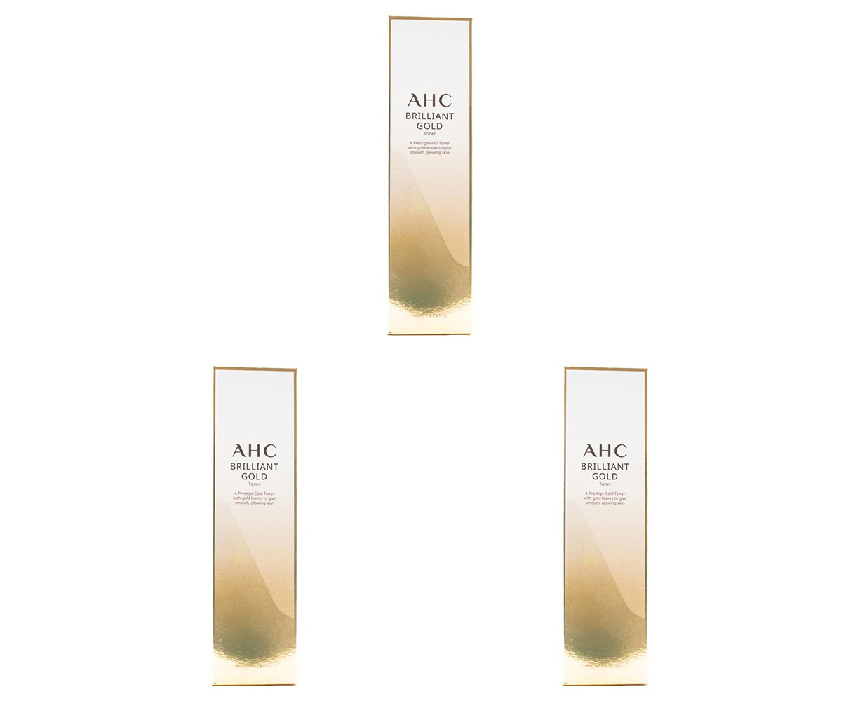 3x AHC 140ml Brilliant Gold Toner Hydrating Brightening Care For All Skin Types