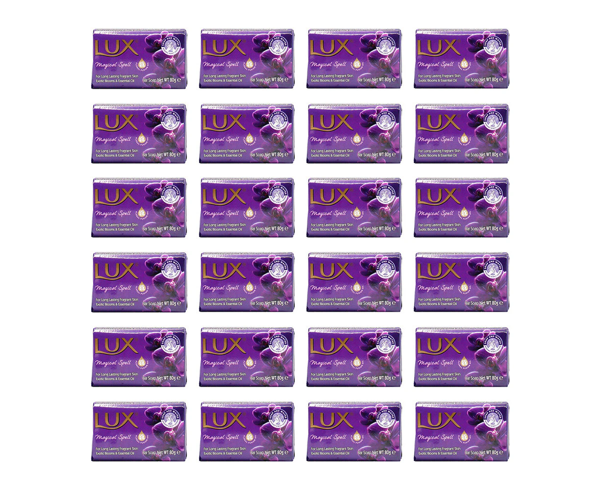 24x Lux 80g Bar Soap Exotic Blooms & Essential Oil Bath Body Wash Magical Spell