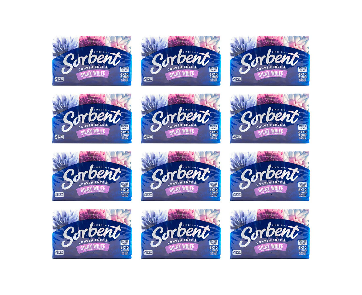 720pc Sorbent 4-Ply Pocket Tissues Silky White Soft & Strong Travel Napkins