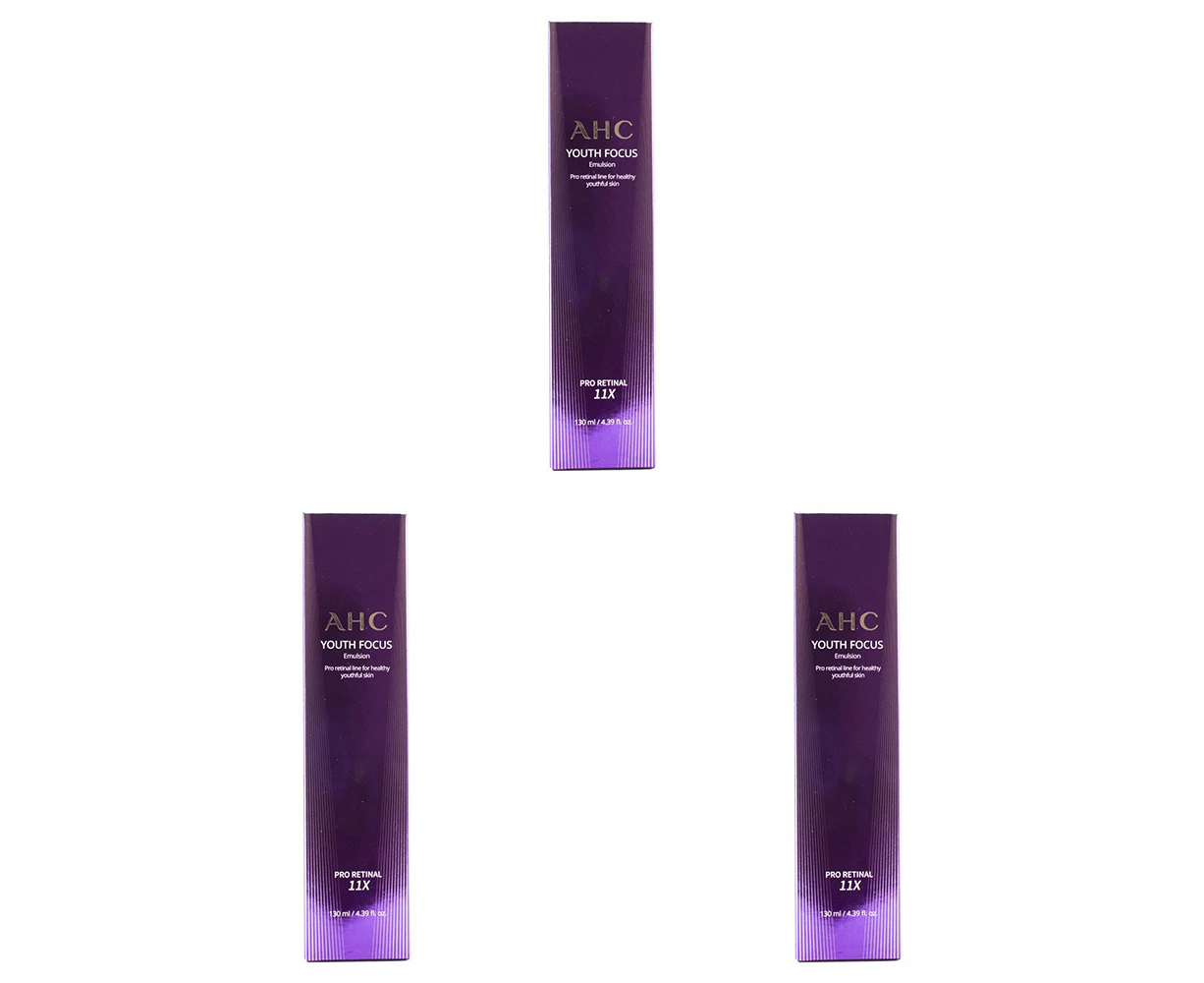 3x AHC 130ml Youth Focus Emulsion Anti-Ageing Sensitive Skin Care Moisturiser