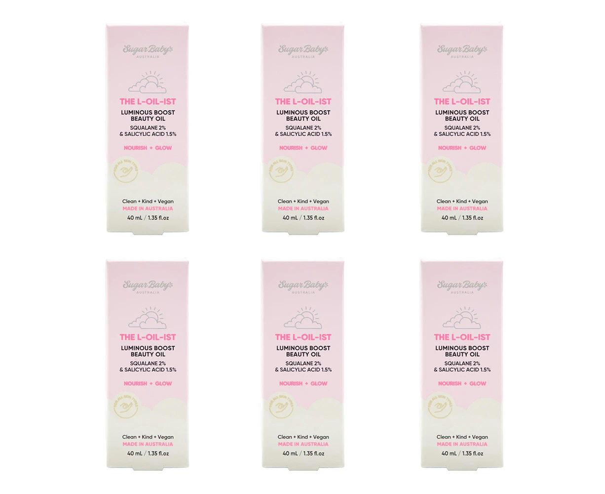 6x Sugar Baby 40ml The L-Oil-Ist Luminous Boost Beauty Oil Skin Nourishing Care