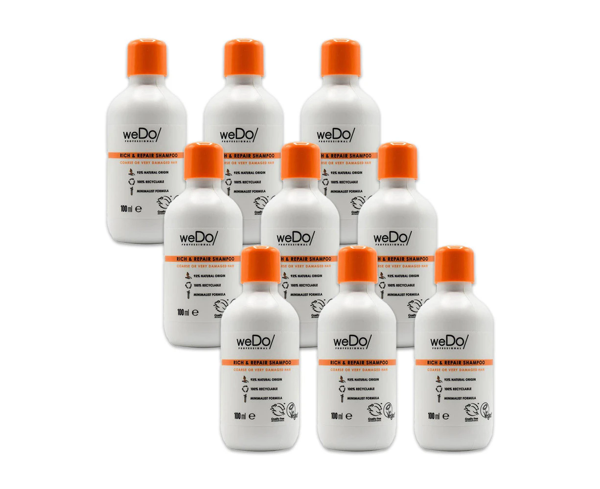 9x Wedo Professional 100ml Womens Rich & Repair for Healthy Hair Care Shampoo