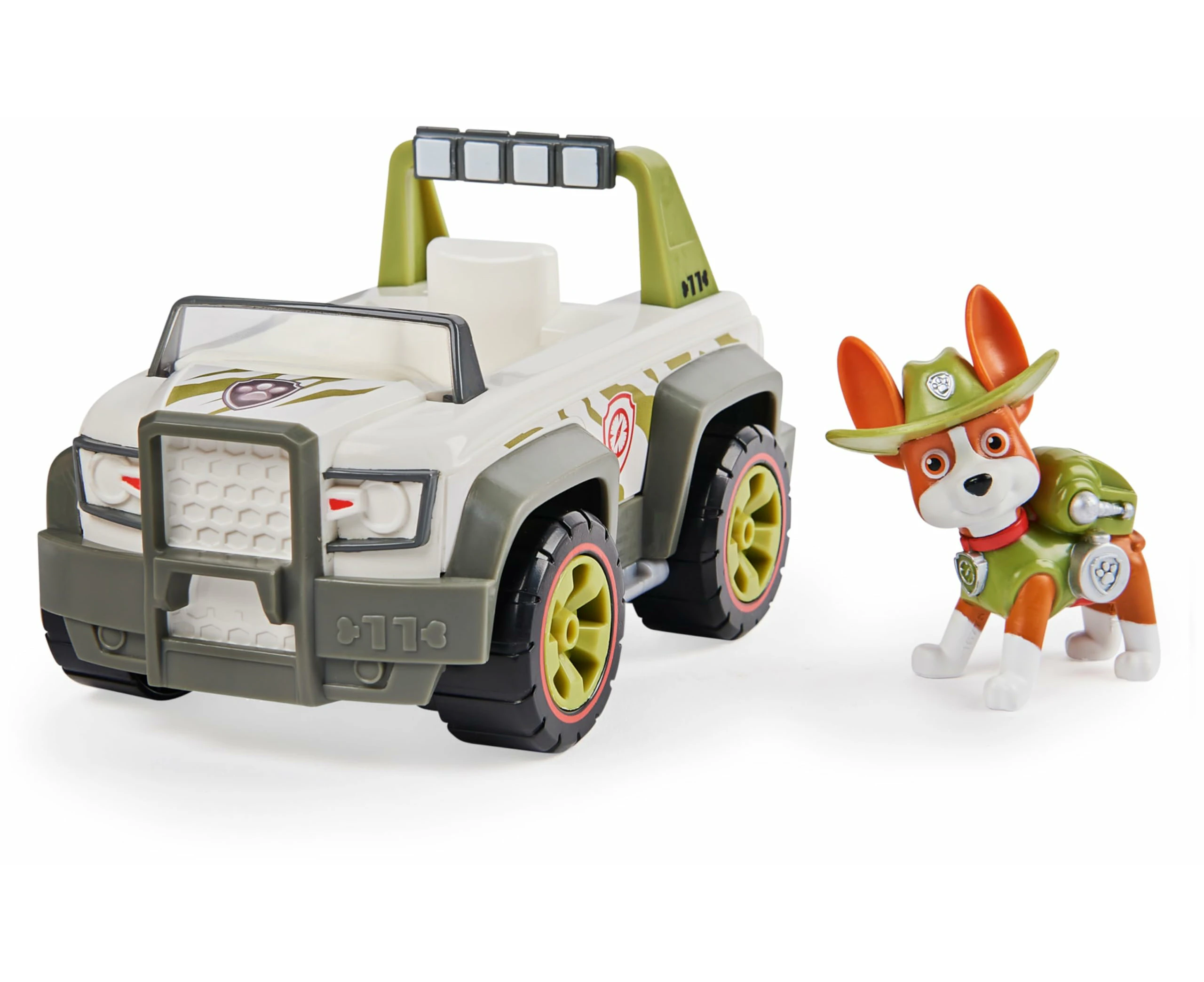 Paw Patrol, Tracker’s Jungle Cruiser, Toy Truck with Collectible Action Figure, Sustainably Minded Kids’ Toys for Boys & Girls Aged 3 and Up