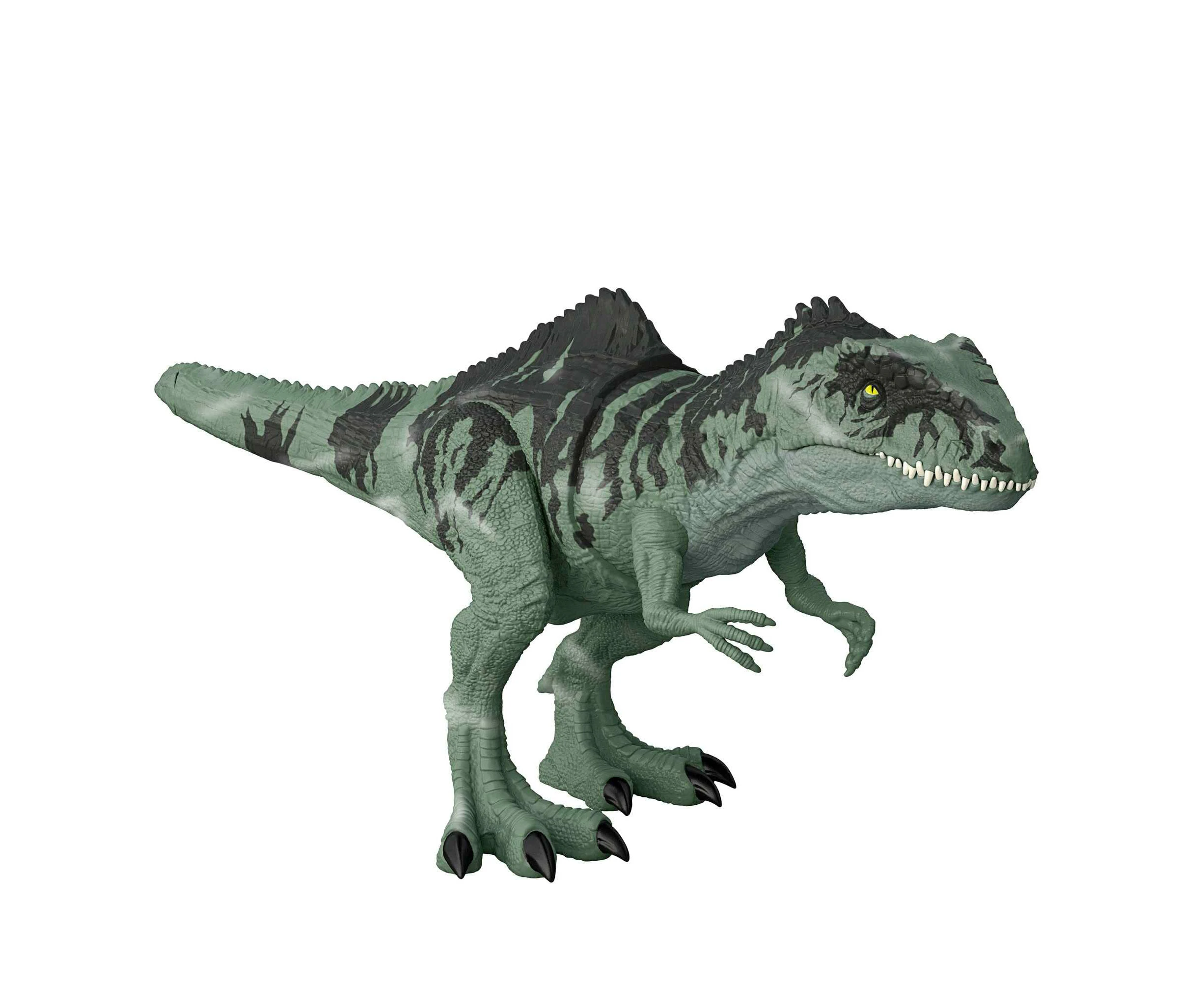 Mattel Jurassic World - Strike 'n Roar Giant Dino Giganotosaurus Toy Figure, Movable with Roar and Snap Response, with AR Function, Christmas presents