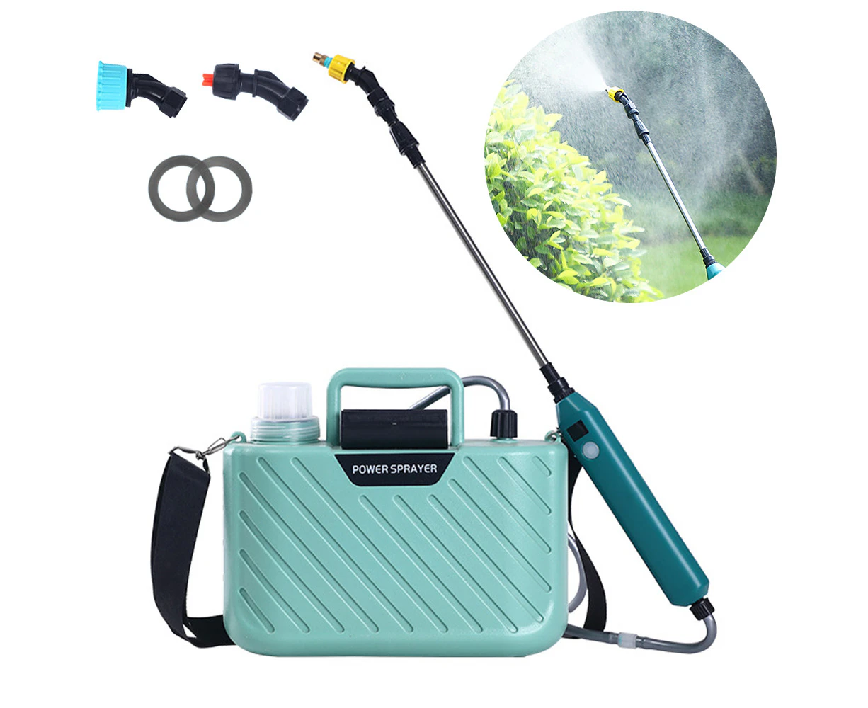 Battery Powered Garden Sprayer with 2 Nozzles 1.32 Gallon/5L Lawn Water Sprayer with USB Rechargeable Handle and Telescopic Wand Portable Electric Spr