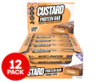 12 x Muscle Nation Custard Protein Bar Caramel Toffee 60g