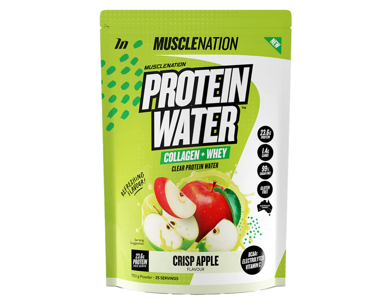 Muscle Nation Protein Water Crisp Apple 750g / 25 Serves