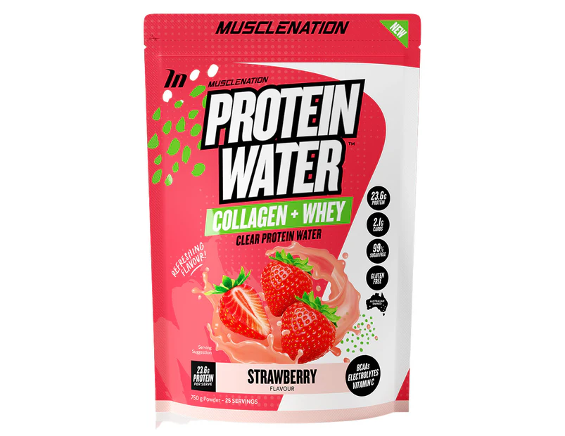 Muscle Nation Protein Water Strawberry 750g / 25 Serves