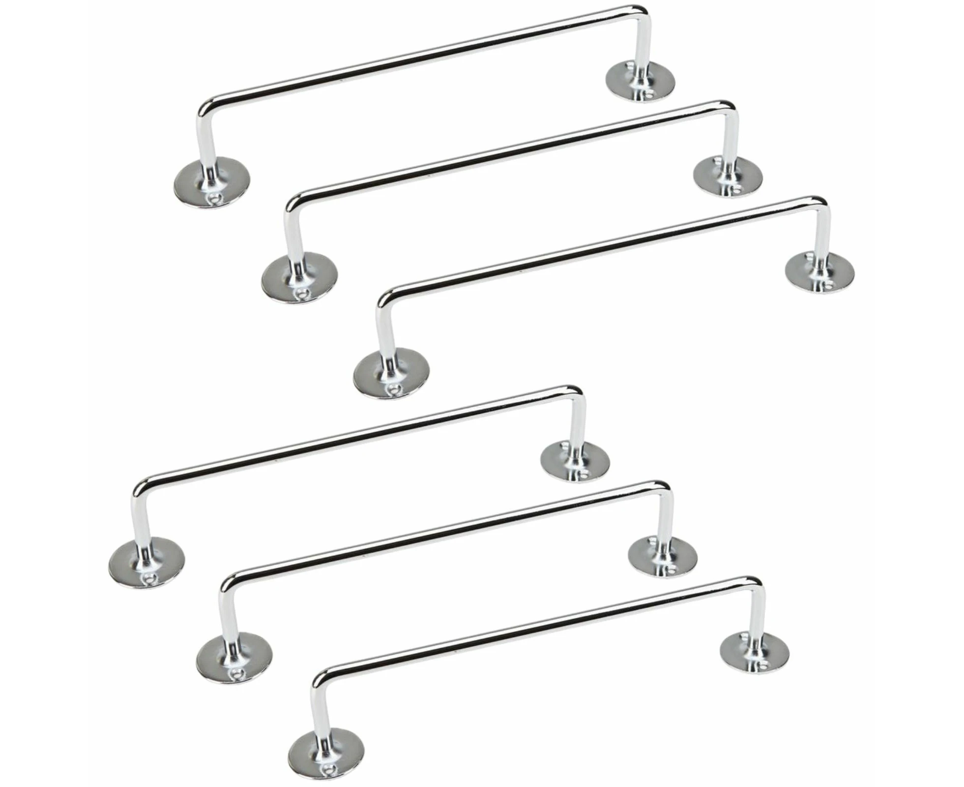 6x 460mm Chrome Tea Towel Rail Stainless Steel Holder Rack