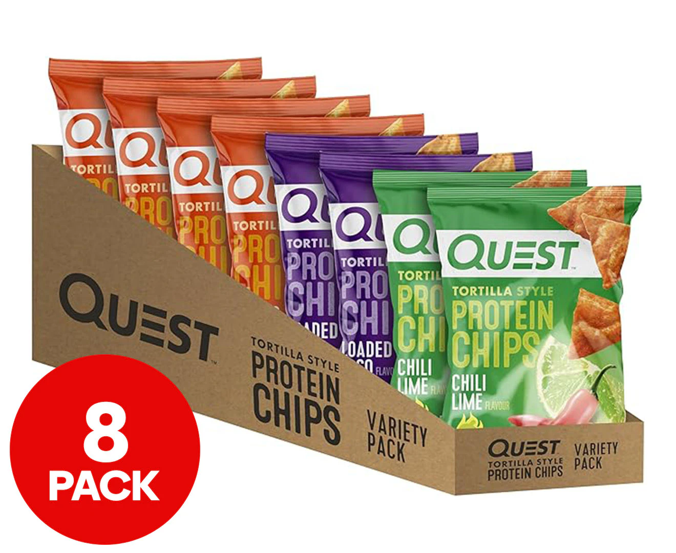 8 x Quest Protein Chips Variety Pack 32g