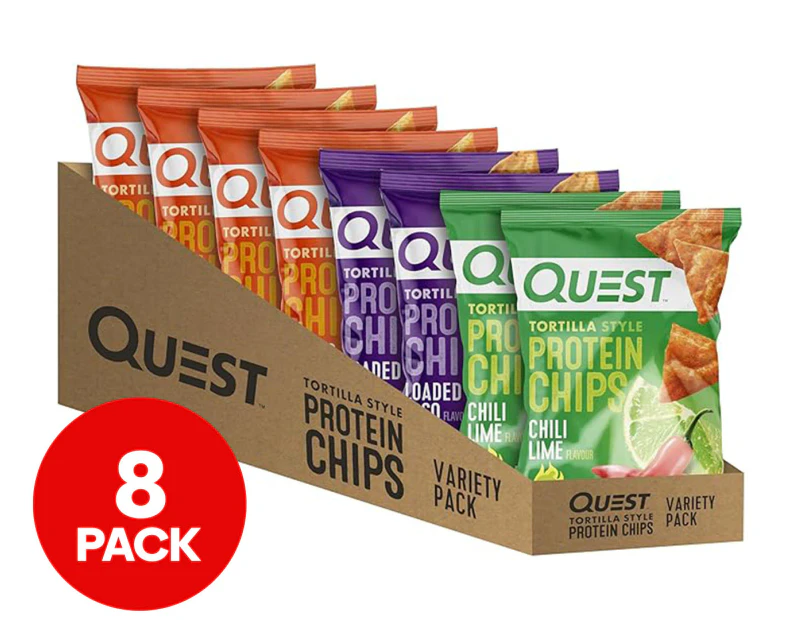 8 x Quest Protein Chips Variety Pack 32g