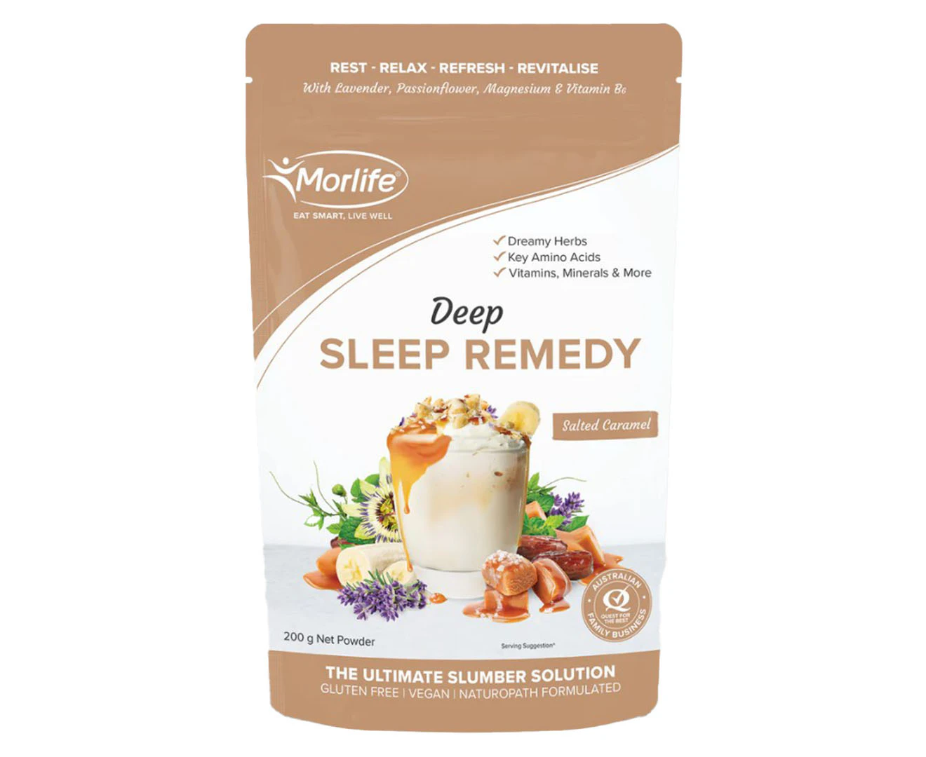 Morlife Deep Sleep Remedy Powder Salted Caramel 200g