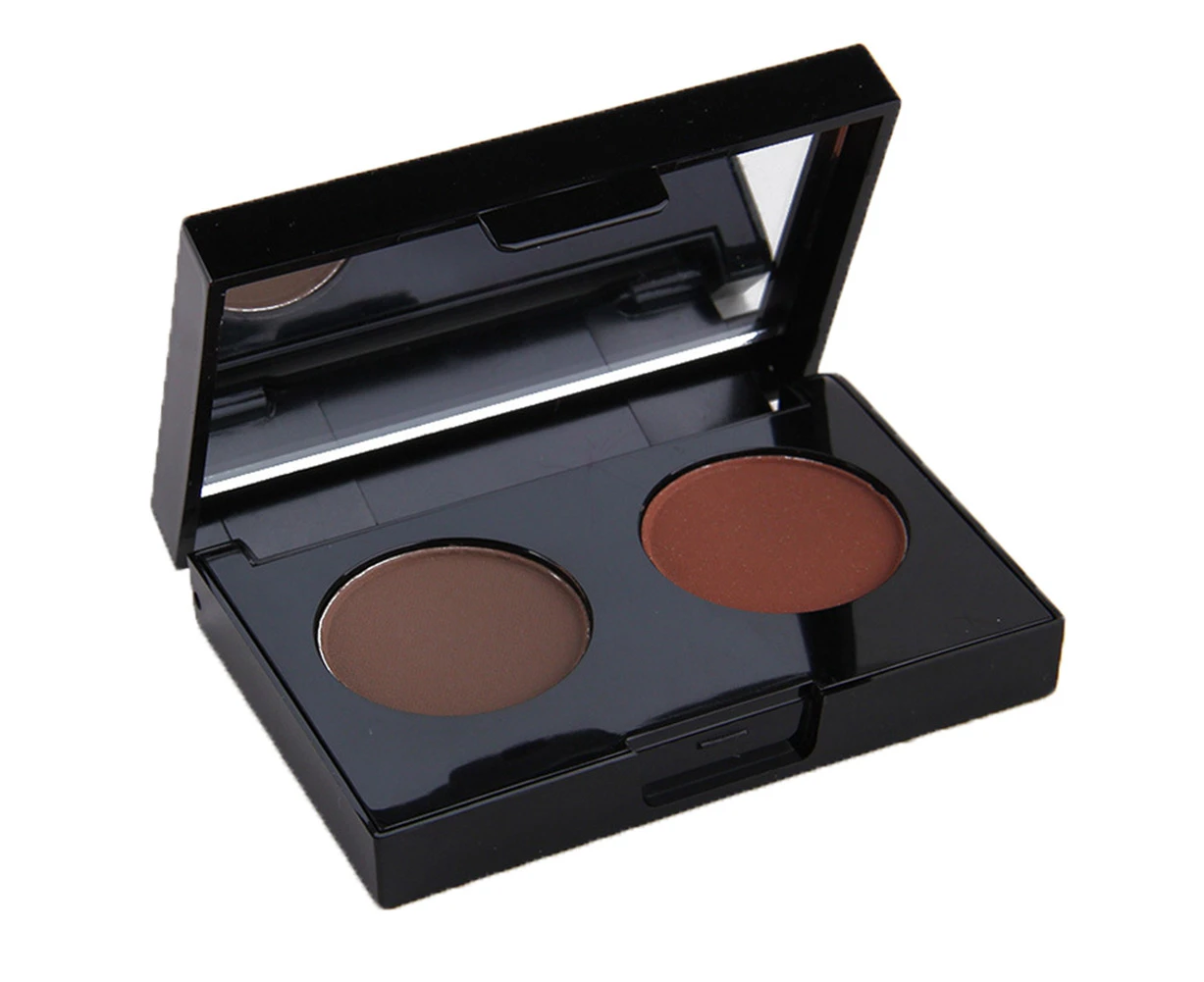 Double-color Eyebrow Powder Eye Brush Waterproof Long- lasting Makeup Powder Palette 4#