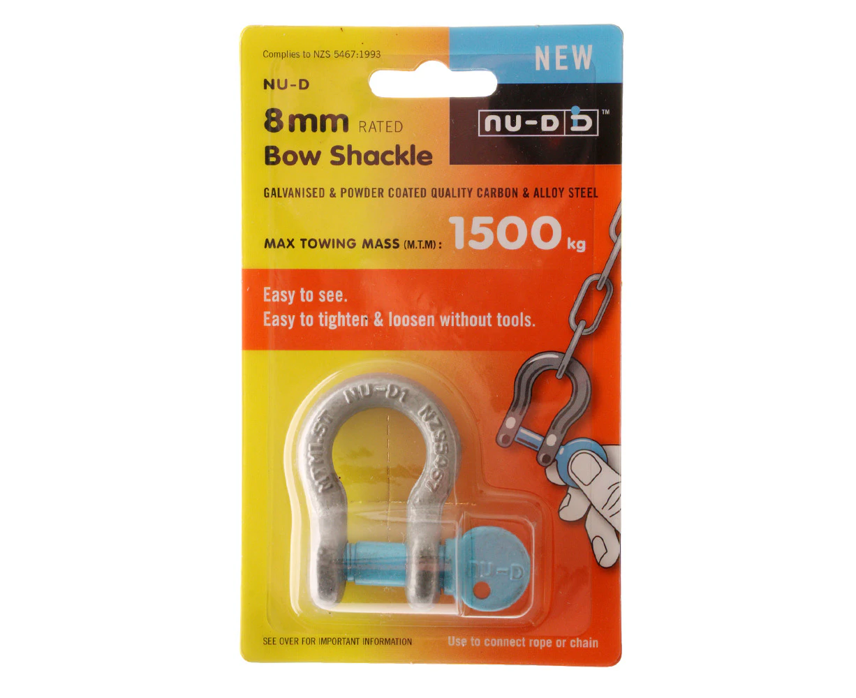 Nu-D Towing Bow Shackle 8mm