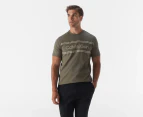 Calvin Klein Men's Outline Boxed Logo Crewneck Tee / T-Shirt / Tshirt - Dusty Olive