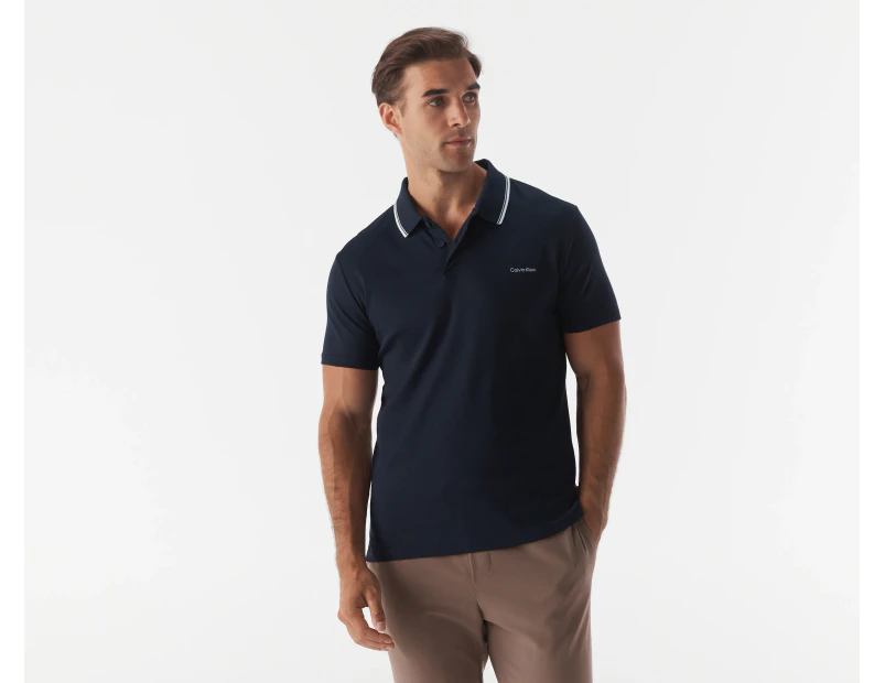 Calvin Klein Men's Tipped Liquid Touch Polo Shirt - Dark Sapphire