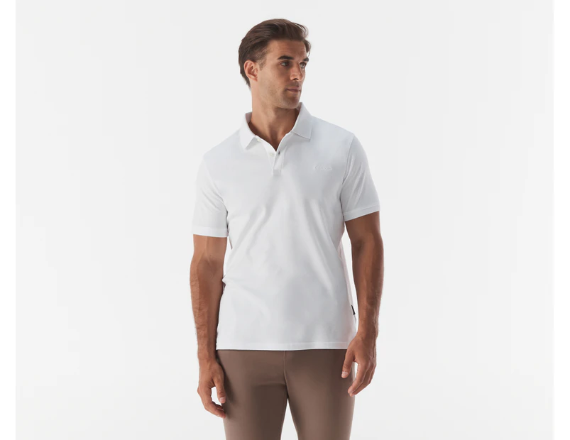 Calvin Klein Men's Solid Liquid Touch Polo Shirt - Brilliant White