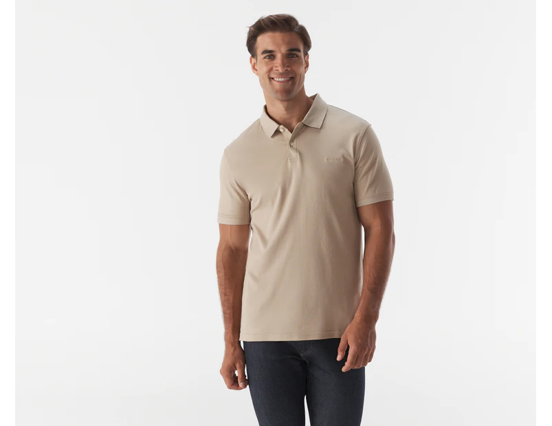 Calvin Klein Men's Solid Liquid Touch Polo Shirt - White Pepper