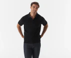 Calvin Klein Men's Solid Liquid Touch Polo Shirt - Black Beauty