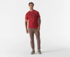 Calvin Klein Men's Outline Boxed Logo Crewneck Tee / T-Shirt / Tshirt - Chili Pepper