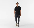 Calvin Klein Men's Solid Liquid Touch Polo Shirt - Black Beauty