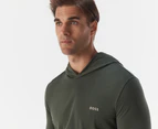 Hugo Boss Men's Long Sleeve Hooded Shirt - Dark Green