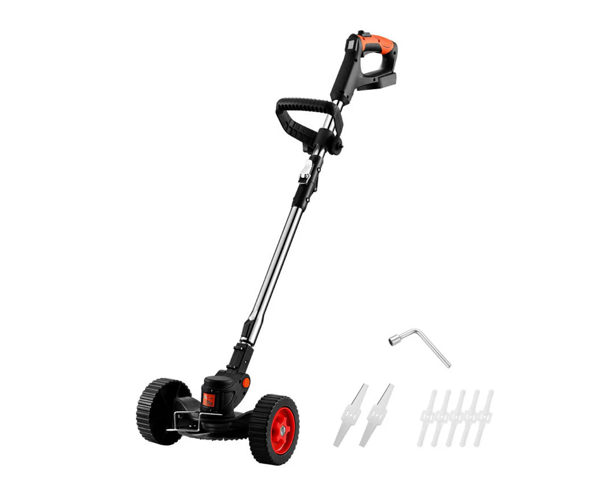 Household LED Digital Display Electric Lawn Mower Portable Cordless Grass Trimmer Home Garden Folding Trimming Pruning Machine