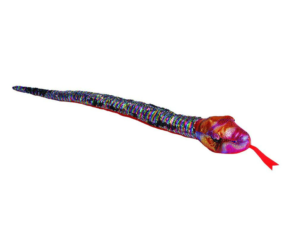 Sequin Snake Plush (Rainbow)